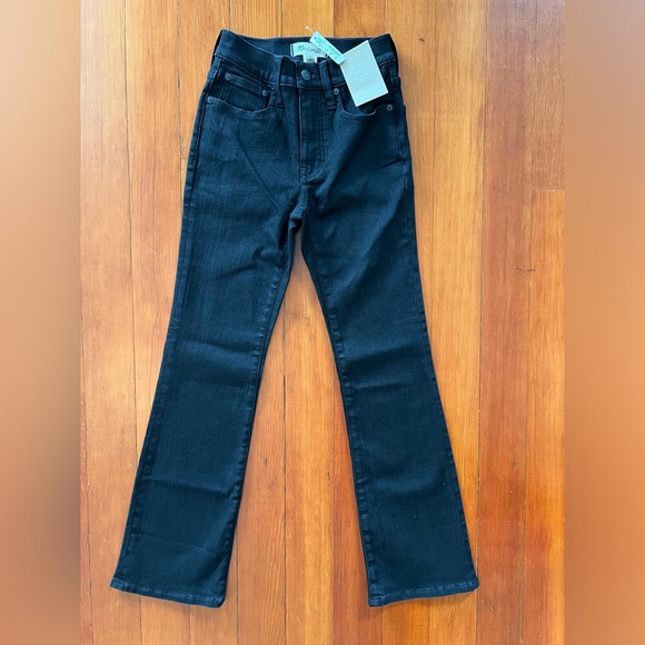 NWT Madewell Kick Out Crop Jeans - Black Rinse Wash - Multiple Sizes - Picture 7 of 11